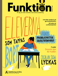 Omslaget till tidningen Funktion i fokus, nr 1 2017 om skolfrånvaro